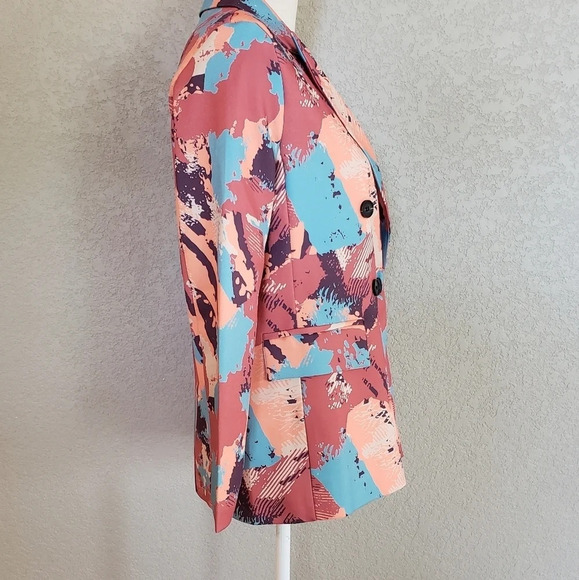 Shein abstract print collar blazer - Picture 5 of 10